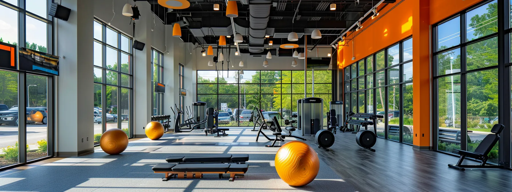 a welcoming gym studio in atlanta features adults engaged in diverse personal training sessions, with a knowledgeable trainer guiding them through accessible, customized fitness activities using modern technology tools.