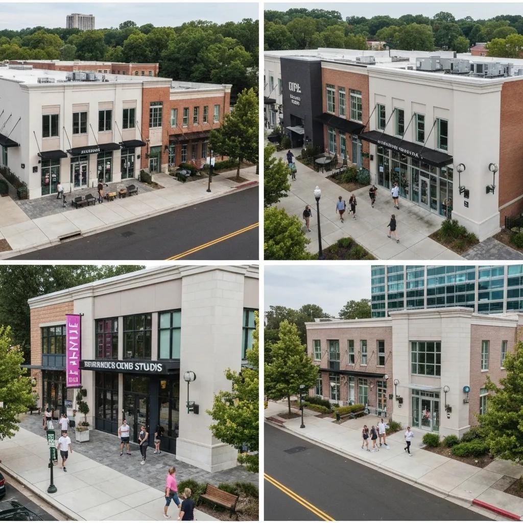 Popular fitness studios in Buckhead with active participants and inviting environments