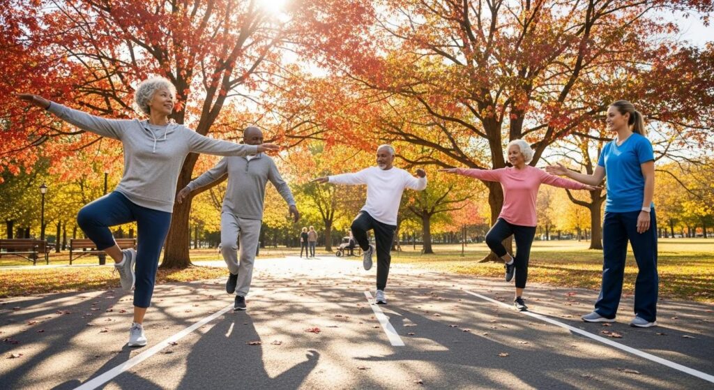 balance workouts for fall preventions for senior