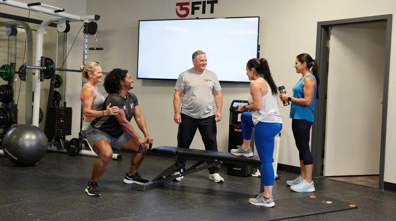 Small Group Personal Training at E5FIT maintains a 6:1 trainer-to-client ratio, balancing personal attention