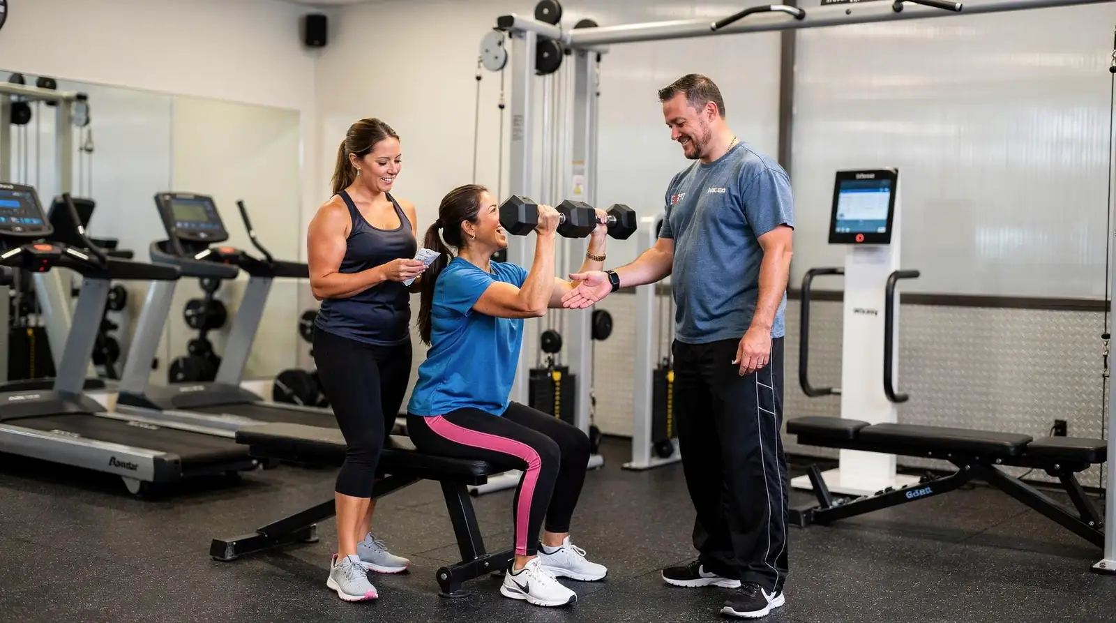E5Fit offers 1-on-1 Personal Training for members wanting individualized attention.; Coach Eric holds Precision Nutrition